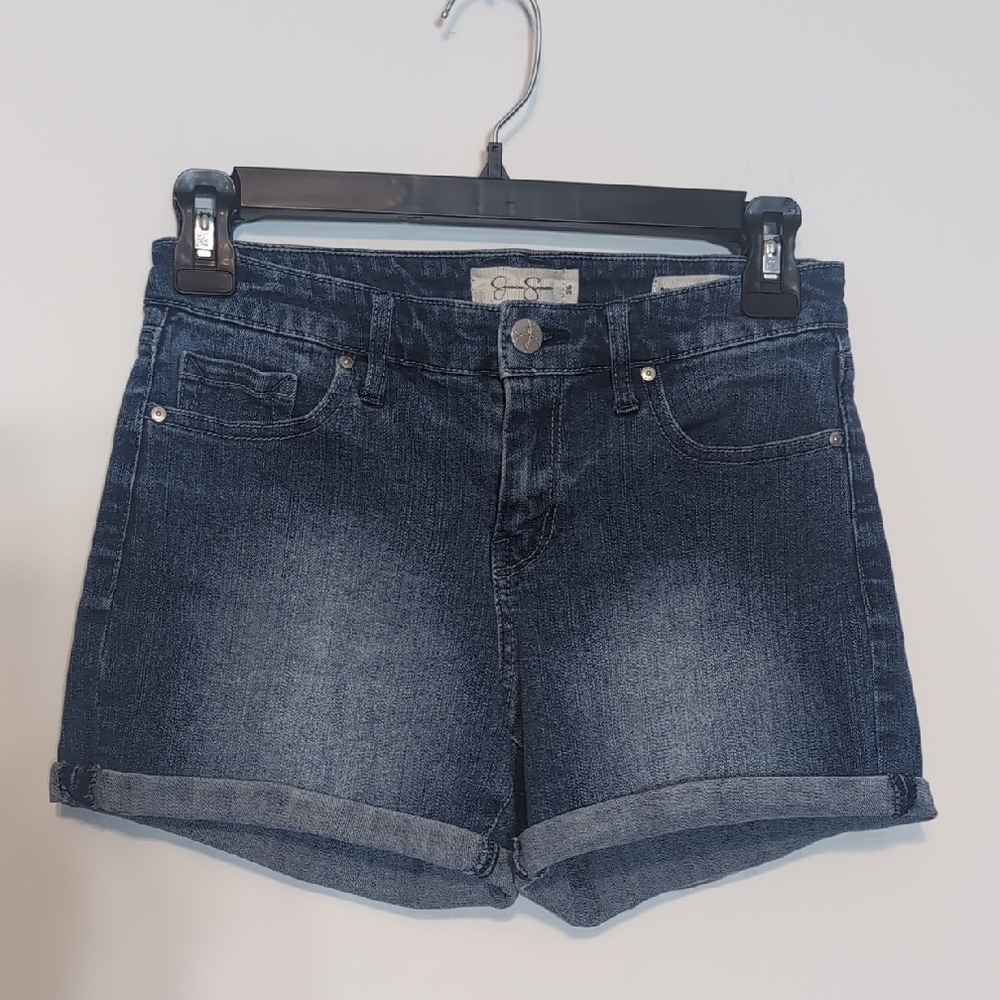 Jessica Simpson Forever Rolled Midi Jean Shorts